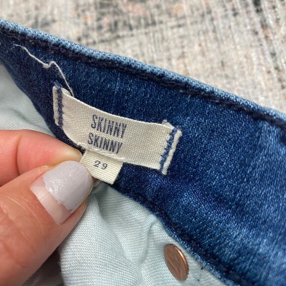 Madewell Skinny Skinny Jeans Distressed Dark Wash Women's 29 - Picture 4 of 8